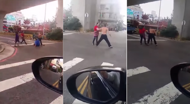 Video: Evitó que su esposo sea acuchillado en medio de la calle