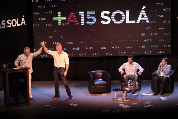 Massa estuvo en la presentación de Felipe Solá y dijo que apoyará a todos los candidatos