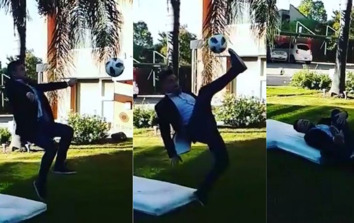 Quiso imitar la chilena de Cristiano y se lesionó