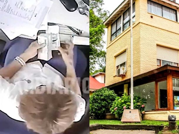 Escándalo en Pinamar: la tesorera municipal fue filmada llevándose el dinero de la recaudación