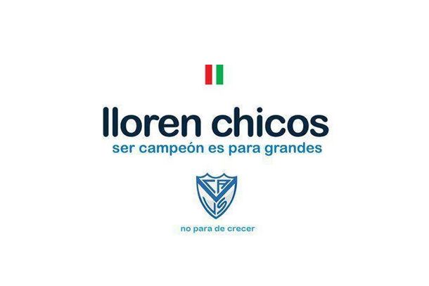 Los hinchas de Vélez celebraron con afiches para todos