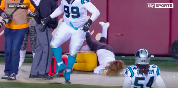 El duro golpe que sufrió la porrista