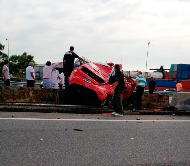 Choque múltiple y corte en la autopista Illia: tres heridos