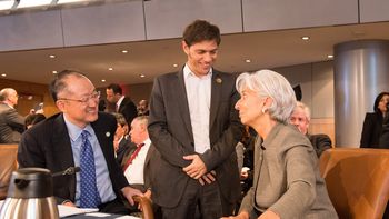 Kicillof junto con la titular del FMI, Christine Lagarde Kicillof junto con la titular del FMI, Christine Lagarde