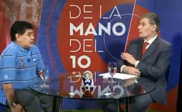 Maradona y Víctor Hugo Morales