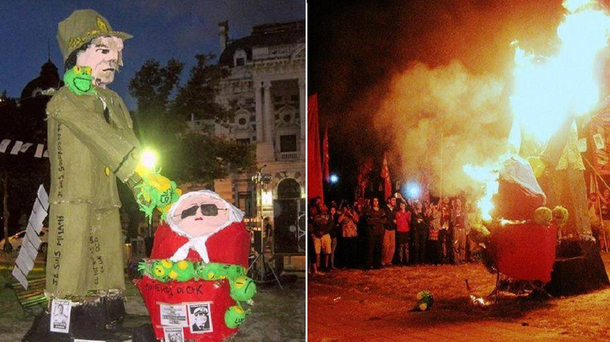 Parodi criticó a HIJOS La Plata por quemar un muñeco de Hebe de Bonafini