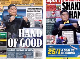 Tras el sorteo, en Inglaterra le agradecen a la Mano de Dios