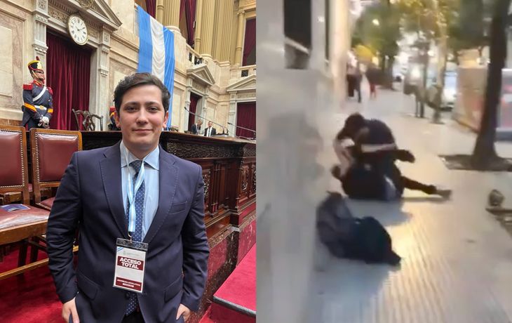 El video del youtuber libertario Mariano Pérez a las trompadas en la vía pública: Pegá más fuerte