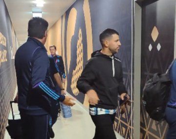 Agüero presente en el vestuario de la Selección Argentina