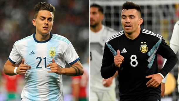 Paulo Dybala y Marcos Acuña