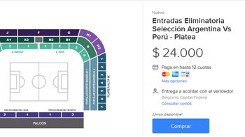 Dan de baja las publicaciones que revenden entradas para Argentina-Perú Dan de baja las publicaciones que revenden entradas para Argentina-Perú