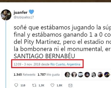 El tuit premonitorio sobre la Superfinal