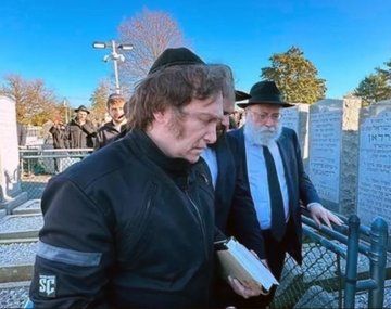 Milei está en NY para agradecer su triunfo electoral ante la tumba de Rebe Lubavitch