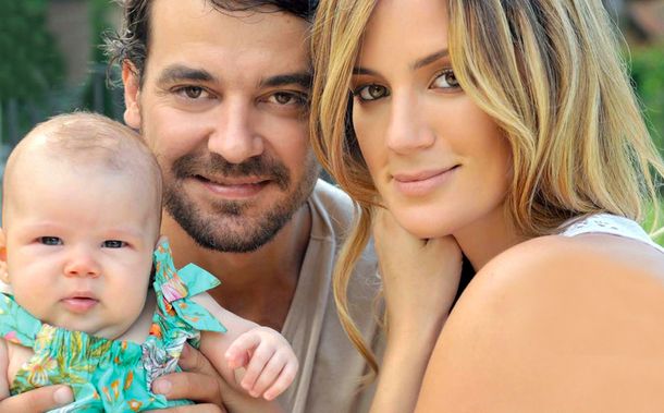 La primera producción de fotos de Paula y Peter con su beba Olivia