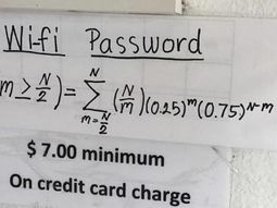 Un restaurante sólo da la clave de Wi-Fi si los clientes resuelven una ecuación. Un restaurante sólo da la clave de Wi-Fi si los clientes resuelven una ecuación.