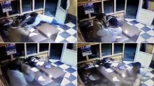 El hecho quedó registrado en las cámaras de seguridad