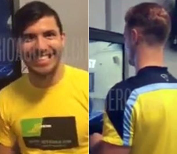 El Kun Agüero le ganó una divertida prueba al arquero del Manchester City