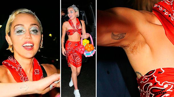 Miley Cyrus: axilas sin depilar y ojos de mapache en el cumpleaños de su mamá
