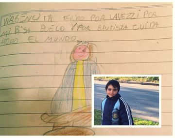 Lavezzi le agradeció al nene que le pidió a la Virgen por su recuperación