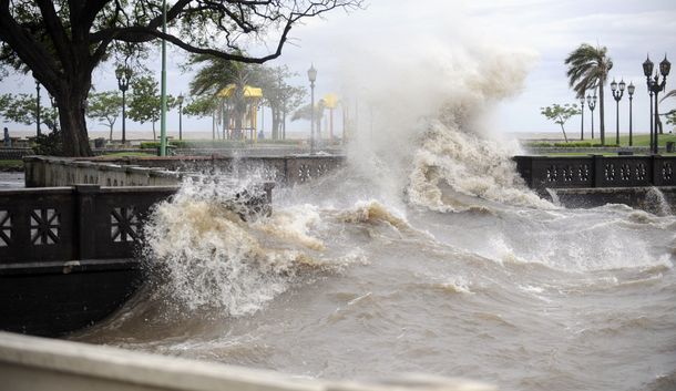 Fuertes vientos en el Río de la Plata
