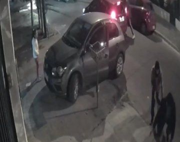 VIDEO: Una nena de 7 años quedó en medio de un violento robo