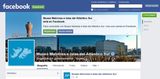 Británicos y kelpers atacan la página del Museo Malvinas en Facebook