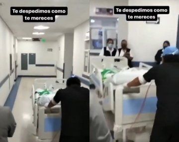 VIDEO: La emotiva despedida de médicos y enfermeros a Benjamín Gamond
