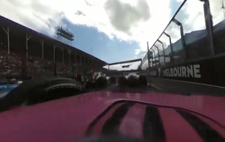 Video inédito de la destacada maniobra de Colapinto en la largada del GP de Australia