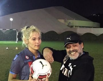 Maradona y Rocío Oliva entrenaron juntos en Dubai