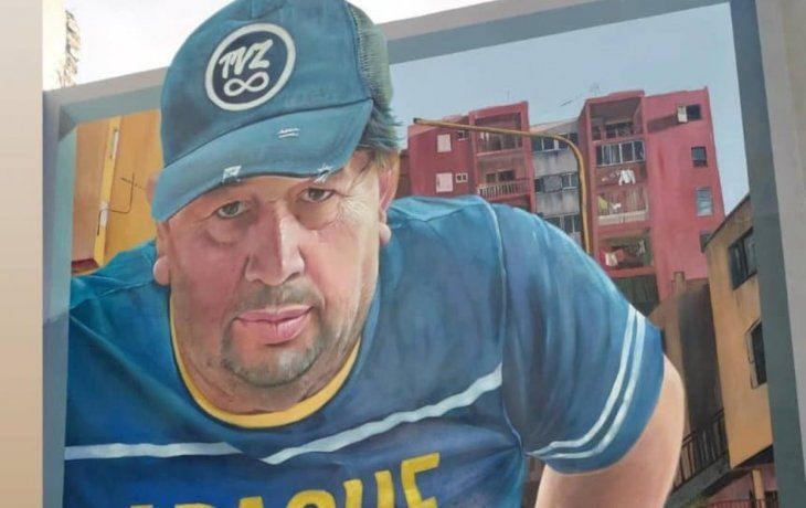 El increíble mural que pintaron del papá de Carlos Tevez en Fuerte Apache