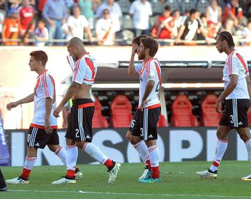 Los jugadores de River tras la derrota en el Superclásico