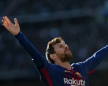 El rosarino celebra su tanto en el Santiago Bernabeu