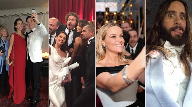 Otra vez la selfie fue protagonista en los Premios Oscar