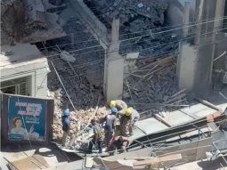 Derrumbe en una obra en Belgrano: un operario herido y corte total en Libertador