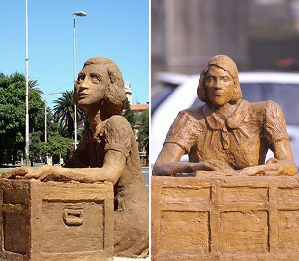 Córdoba: Polémica por la restauración de una escultura en homenaje a Ana Frank