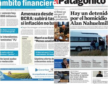 Tapas de diarios del miércoles 18 de abril de 2018