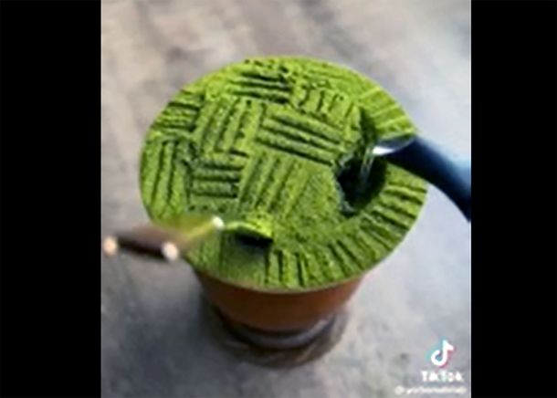 Preparó el mate de un modo extravagante y lo liquidaron en TikTok