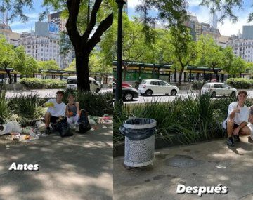 Maratea se filmó limpiando el Obelisco y es tendencia