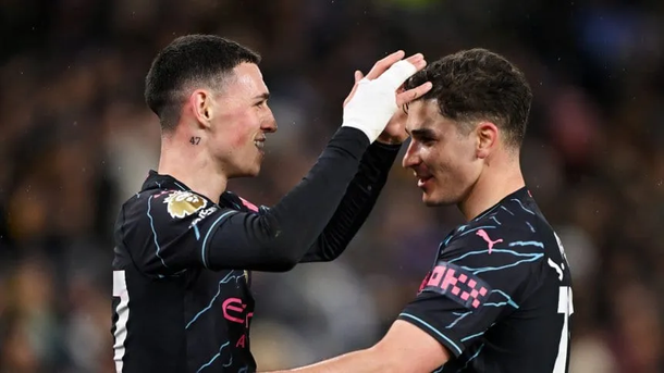 Con un gol de Julián Álvarez, Manchester City goleó 4-0 al Brighton