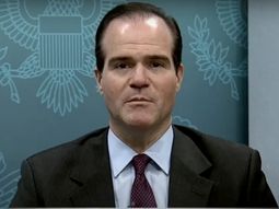 Mauricio Claver-Carone, canddiato de Estados Unidos para el BID - Captiura de YouTube de&nbsp;US Embassy HN