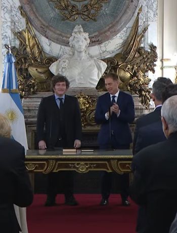 Javier Milei y Diego Santilli