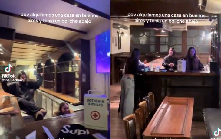 Video viral: alquilaron una casa en Buenos Aires y descubrieron que abajo funcionaba un histórico boliche.