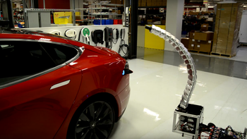 tesla presenta un cargador serpiente automatico para autos electricos tesla presenta un cargador serpiente automatico para autos electricos