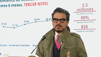 Zoé Robledo, director del IMSS, en la Mañanera del Pueblo. Zoé Robledo, director del IMSS, en la Mañanera del Pueblo.