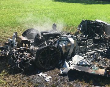 Así quedó la Ferrari tras su paseo inaugural