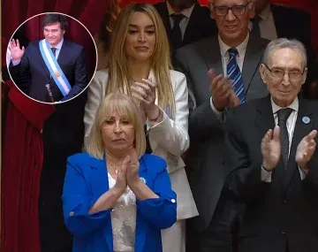 La emoción de los padres de Milei al verlo asumir como presidente