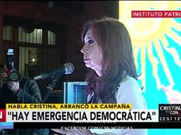 Cristina Kirchner en el Instituto Patria ante sus militantes Cristina Kirchner en el Instituto Patria ante sus militantes