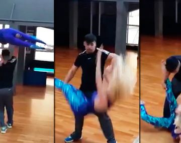 Mirá la caída de Luciana Salazar en un ensayo del Bailando 2015