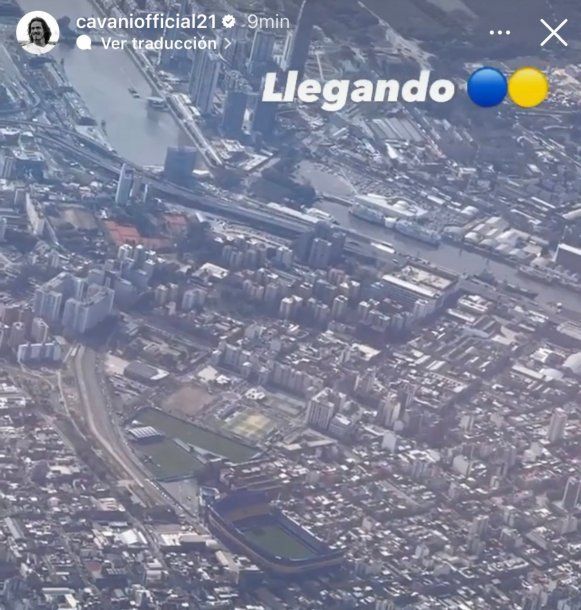 La ilusión de Edinson Cavani por jugar en Boca: así mostró su llegada a Argentina