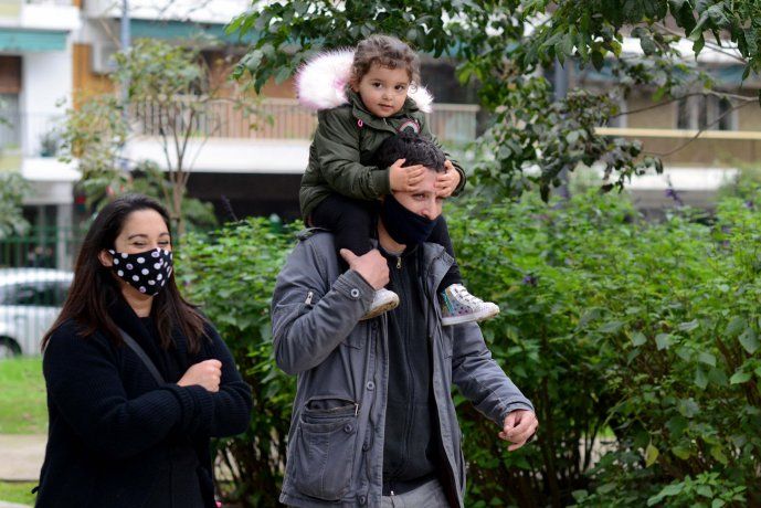 Primer día de parques abiertos en la Ciudad. (Foto gentileza Télam)